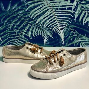 Sperry Seacoast Metallic Python Embossed Sneaker